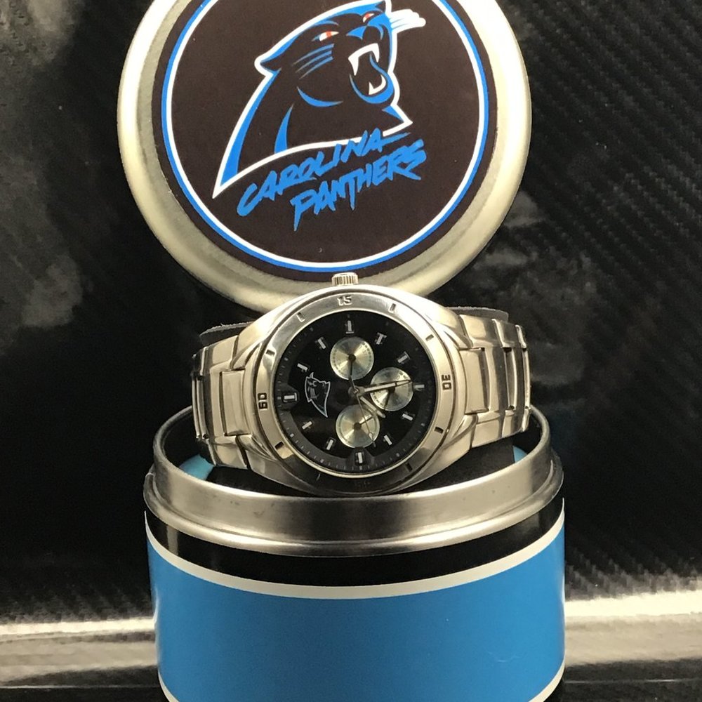 Carolina Panthers NFL Stainles-Steel Watch by FOSSIL NEW!!